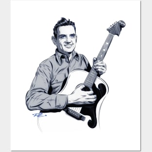 Merle Travis - An illustration by Paul Cemmick Posters and Art